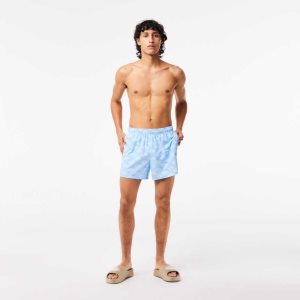 Lacoste Two-Tone Monogram Print Sininen Valkoinen | CLX-759804