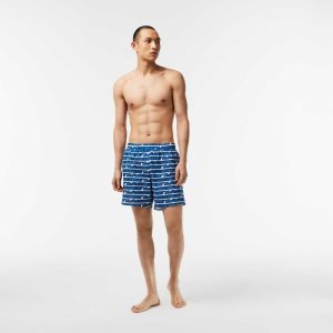 Lacoste Two-Tone Print Valkoinen Sininen | FBT-982753