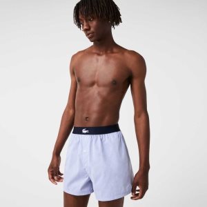 Lacoste Ultra-Soft Puuvilla Bokserin 3-Pack Laivastonsininen Sininen Sininen | DZY-053284