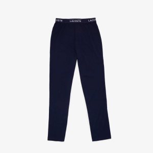 Lacoste Ultra-Soft Puuvilla Jersey Pajama Bottoms Laivastonsininen Sininen | VTX-065172
