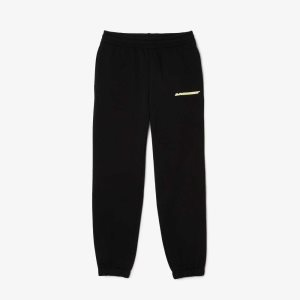 Lacoste Unbrushed Flannel Joggers Mustat | FRS-417209