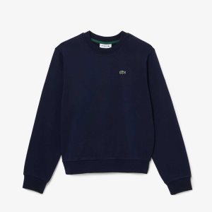 Lacoste Unbrushed Fleece Laivastonsininen Sininen | IDG-679253