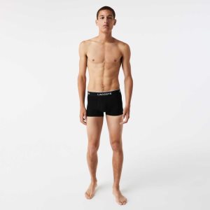 Lacoste Vapaa-ajan Bokserin Brief 3-Pack Mustat Valkoinen Harmaat | NEP-798531