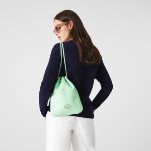 Lacoste Vertical Grained Nahkaiset Shoulder Pouch Harmaat | RYM-928635