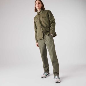 Lacoste Warm Vuoratut Chevron Puuvilla Khaki Vihreä | THX-765093