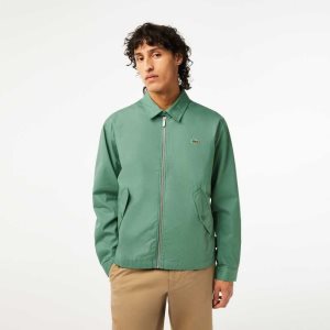 Lacoste Zippered Organic Puuvilla Gabardine Khaki Vihreä | OCZ-253186
