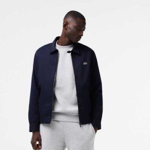 Lacoste Zippered Organic Puuvilla Gabardine Laivastonsininen Sininen | TJB-064719